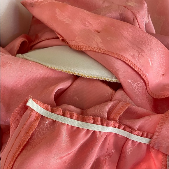 Vintage 80s April Rain Peplum Dress Midi Puff Sleeve - Picture 11 of 13